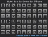 Hotel Tab Bar Icons for iPhone screenshot